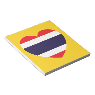 Thailand Heart Flag Notitieblok