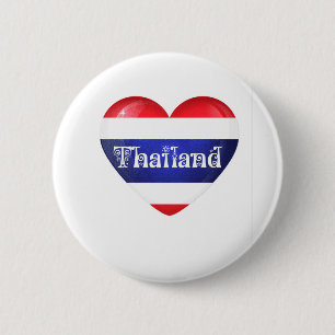 Thailand Heart Flag Ronde Button 5,7 Cm