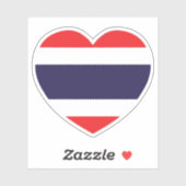 Thailand Heart Flag Sticker (Vel)