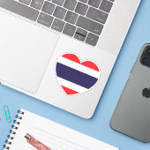 Thailand Heart Flag Sticker (Laptop met iPhone)