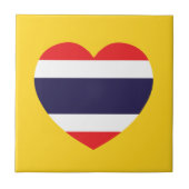 Thailand Heart Flag Tegeltje (Voorkant)
