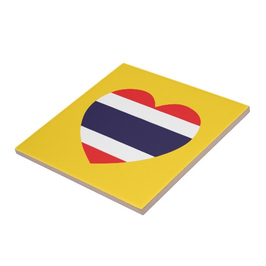 Thailand Heart Flag Tegeltje (Zijkant)