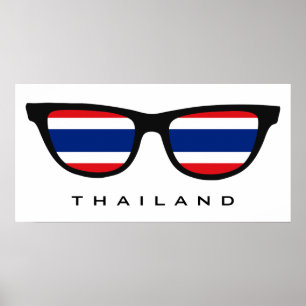Thailand heeft aangepaste tekst en kleuren poster