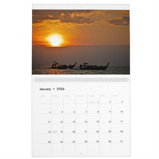 Thailand - het Amazonegebied Kalender (Jan 2026)