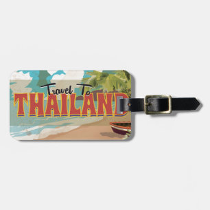 Thailand Huwelijksreis poster Bagagelabel