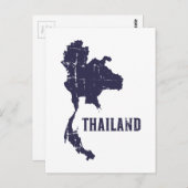 Thailand-kaart Briefkaart (Voorkant / Achterkant)