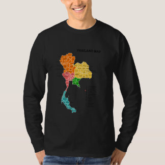 Thailand Kaart Geografie Thailand T-shirt