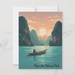 Thailand Khao Sok Nationaal Park Reizen Briefkaart