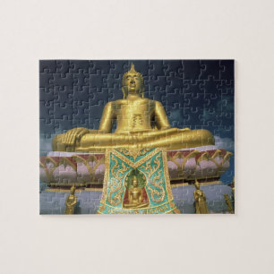 Thailand, Koh Samui eiland. Grote Boeddha. Legpuzzel