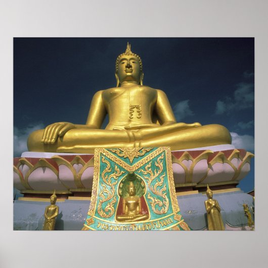 Thailand, Koh Samui eiland. Grote Boeddha. Poster (Voorkant)