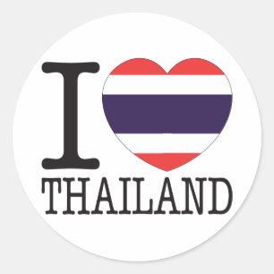 Thailand Liefde v2 Ronde Sticker