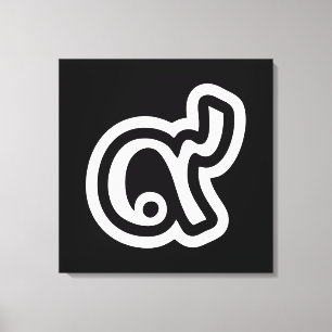 Thailand Lucky Number 9 / Nine / ๙ (Gao/Kao) Thai Canvas Afdruk