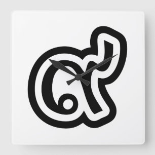 Thailand Lucky Number 9 / Nine / ๙ (Gao/Kao) Thai Vierkante Klok