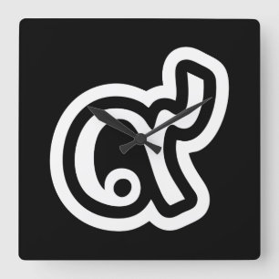 Thailand Lucky Number 9 / Nine / ๙ (Gao/Kao) Thai Vierkante Klok