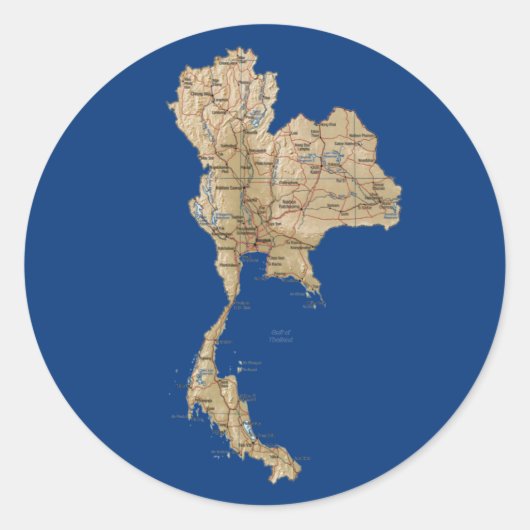 Thailand Map Sticker (Voorkant)