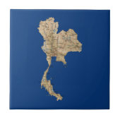 Thailand Map Tile Tegeltje (Voorkant)