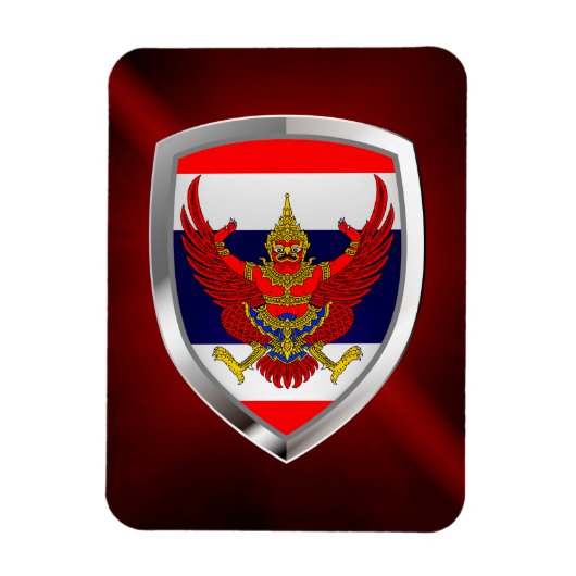Thailand Metallic Embleem Magneet (Verticaal)