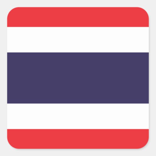 Thailand Nationale Wereldvlag Vierkante Sticker (Voorkant)