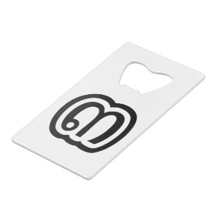Thailand Nummer 3 / Drie / ๓ (Sam) Thais schrift Kredietkaart Flessenopener