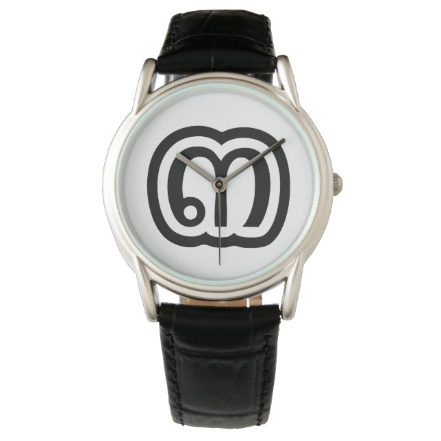 Thailand nummer 3 / Drie / ๓ (Sam) Thaise script Horloge (Voorkant)