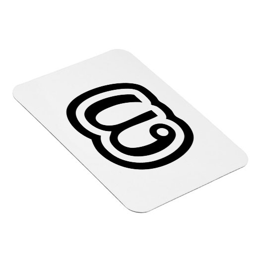 Thailand nummer 3 / Drie / ๓ (Sam) Thaise script Magneet (Rechterzijde)