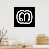 Thailand nummer 3 / Drie / ๓ (Sam) Thaise script Poster (Keuken)
