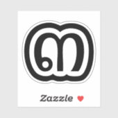 Thailand nummer 3 / Drie / ๓ (Sam) Thaise script Sticker (Vel)