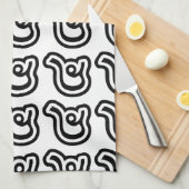 Thailand nummer 4 / Vier / ๔ (zie/Si) Thaise scrip Theedoek (Quarter Fold)