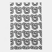 Thailand nummer 4 / Vier / ๔ (zie/Si) Thaise scrip Theedoek (Verticaal)