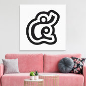 Thailand nummer 5 / Vijf / ๕ (Haa/Ha) Thaise scrip Canvas Afdruk (Insitu (Woonkamer))