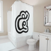 Thailand nummer 5 / Vijf / ๕ (Haa/Ha) Thaise scrip Douchegordijn (In situ)