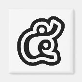 Thailand nummer 5 / Vijf / ๕ (Haa/Ha) Thaise scrip Magneet (Voorkant)