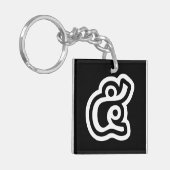 Thailand nummer 5 / Vijf / ๕ (Haa/Ha) Thaise scrip Sleutelhanger (Voorkant Links)