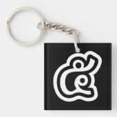 Thailand nummer 5 / Vijf / ๕ (Haa/Ha) Thaise scrip Sleutelhanger (Voorkant)