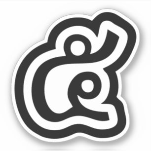 Thailand nummer 5 / Vijf / ๕ (Haa/Ha) Thaise scrip Sticker