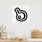 Thailand nummer 6 / Six / ๖ (Ho/Hok) Thaise taal Poster (Keuken)