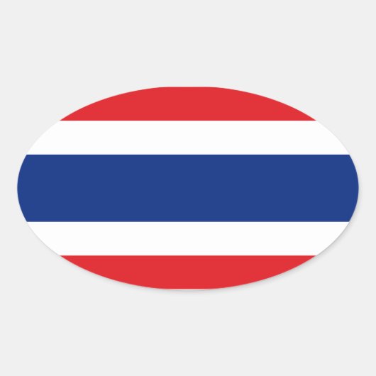 Thailand Ovale Sticker (Voorkant)
