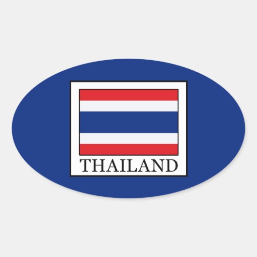 Thailand Ovale Sticker (Voorkant)