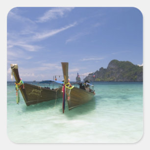 Thailand, Phi Phi Don-eiland, Yong Kasem-strand, Vierkante Sticker