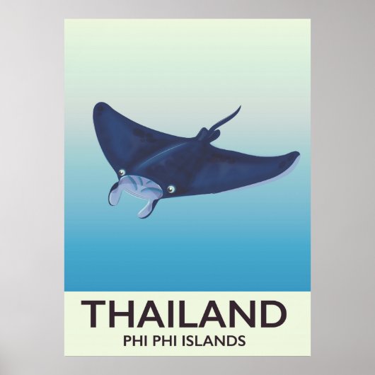 Thailand Phi Phi-eilanden Reisposter Poster (Voorkant)