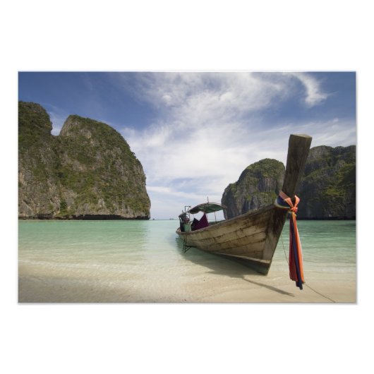 Thailand, Phi Phi Lay-eiland, Maya Bay. Foto Afdruk (Voorkant)