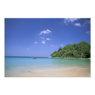 Thailand, Phuket-eiland. Strand. Foto Afdruk