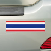 Thailand Red White Bumpersticker (Op auto)