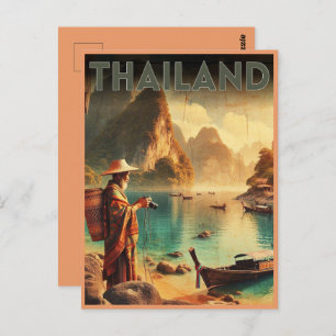  Thailand reizen oude man geschenken Briefkaart