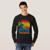 Thailand Retro Throwback Surf & Thai Beach Souveni T-shirt (Voorkant volledig)