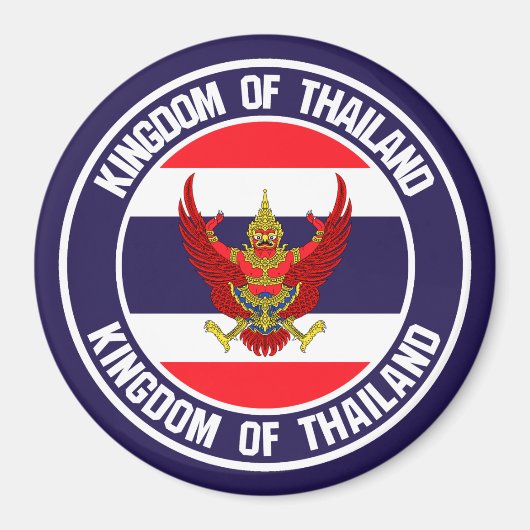 Thailand Round Embleem Magneet (Voorkant)