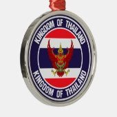 Thailand Round Embleem Metalen Ornament (Rechts)