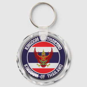 Thailand Round Embleem Sleutelhanger