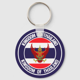 Thailand Round Embleem Sleutelhanger
