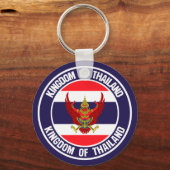 Thailand Round Embleem Sleutelhanger (Voorkant)